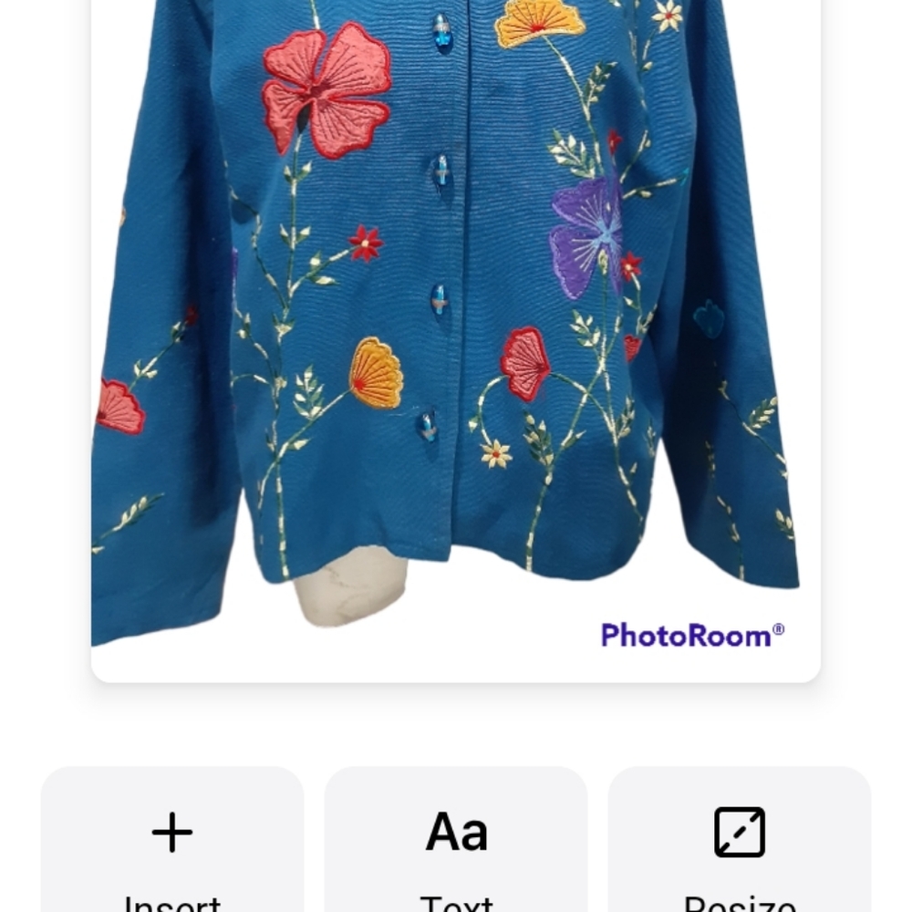 VINTAGE Daniel K 100% cotton embroidered Jacket size L - Picture 7 of 12